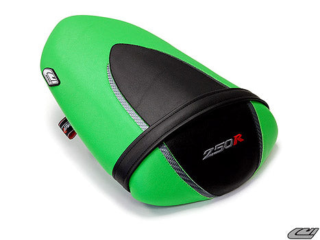 LuiMoto Team Kawasaki Seat Cover 08-2012 Kawasaki NInja 250R - Green/Gunmetal