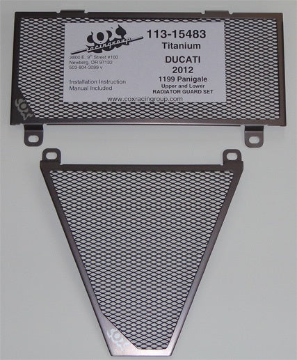 Cox Racing Upper & Lower Radiator Guard For '12-'14 Ducati 1199 Panigale, '13-'15 899 Panigale
