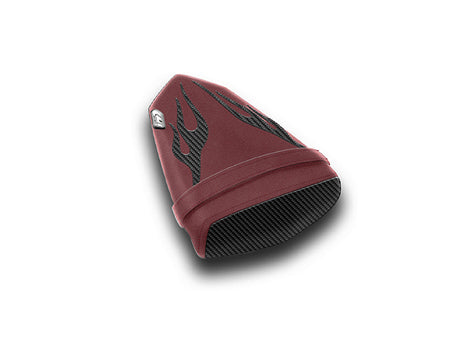LuiMoto Flame Edition Seat Cover 06-07 Yamaha YZF-R6 - Cf Black/Deep Red