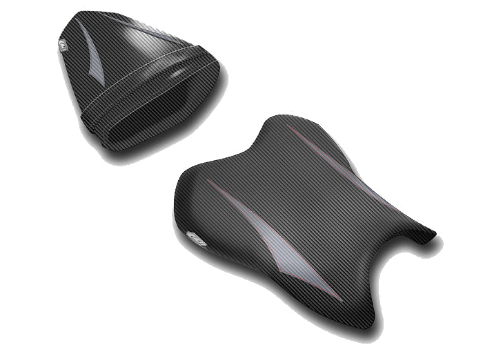 LuiMoto Raven Edition Seat Cover 06-07 Yamaha YZF-R6 - Cf Black/Gunmetal