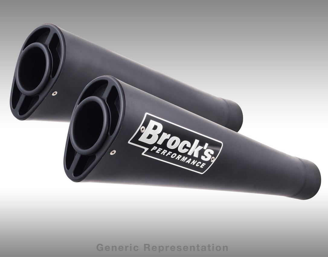 Brocks Performance 14" Dual Alien Head Slip-on Exhaust System 2008-2014 Suzuki Hayabusa GSXR1300R