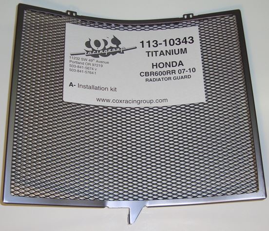 Cox Racing Radiator Guard for 2007-2013 Honda CBR600RR