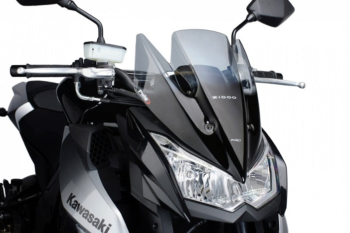 Puig Racing Windscreen for 2010-2013 Kawasaki Z1000 - Smoke
