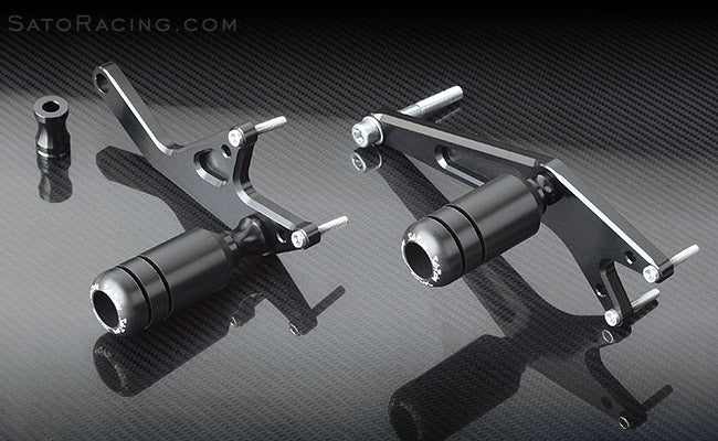 Sato Racing No-Cut Frame Sliders for 2013-2014 Honda CBR400R / CBR500R