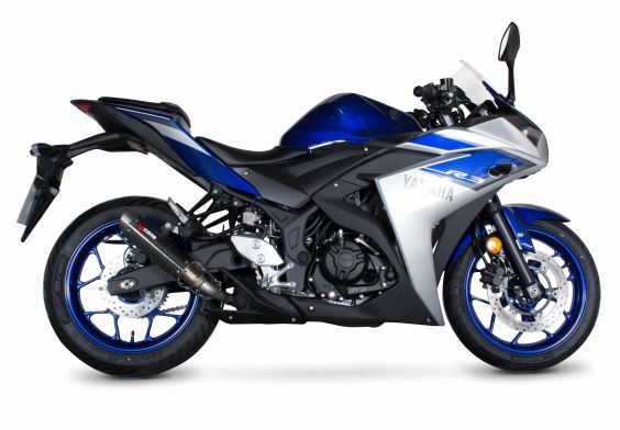 Scorpion RP-1 GP Titanium Slip-On Exhaust for '14-'20 Yamaha R3/R25