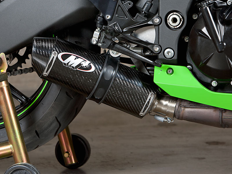 M4 Street Slayer Carbon Slip-on Exhaust System 2008-2010 Kawasaki 