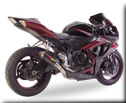 Hotbodies Racing MGP Growler Carbon Slip-on Exhaust System 2006-2007 Suzuki GSXR 600/750