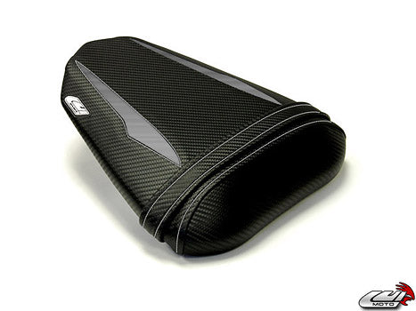 LuiMoto Raven Edition Seat Cover 2008-2015 Yamaha YZF R6 - Cf Black/Al Black