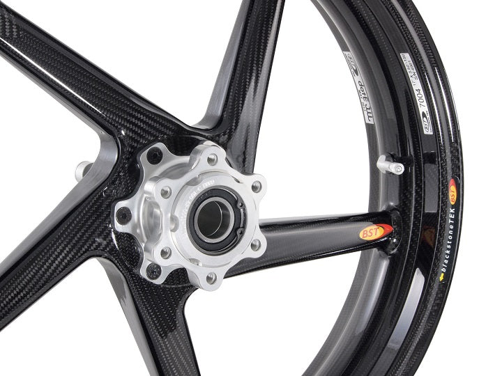 BST 3.5" x "17 5 Spoke Slanted Carbon Fiber Front Wheel for 2014-2015 Ducati 899 Panigale