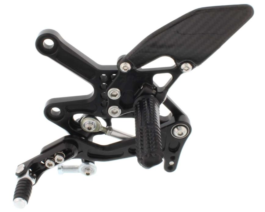 Attack Performance Adjustable Rearsets for 2016-2017 Kawasaki ZX10R | Black