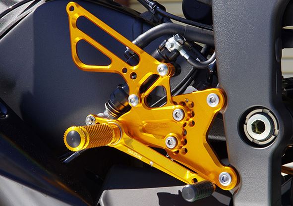 Sato Racing Adjustable Rearsets for 2013-2015 Kawasaki ZX6R
