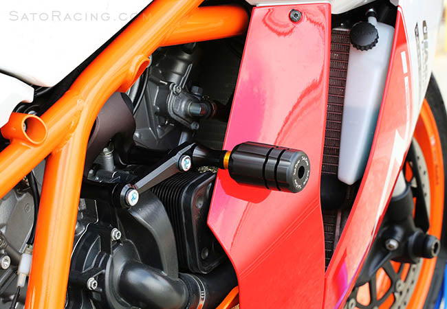 Sato Racing 'Revolver-Style' Frame Sliders for '08-'15 KTM RC8, RC8R