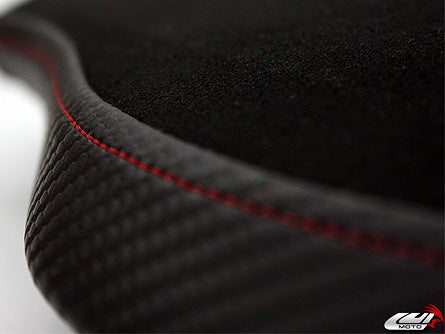 LuiMoto Team Italia Suede Seat Cover 10-11 MV Agusta Brutale 990R, 10-11 Brutale 1090R - Red Stitching
