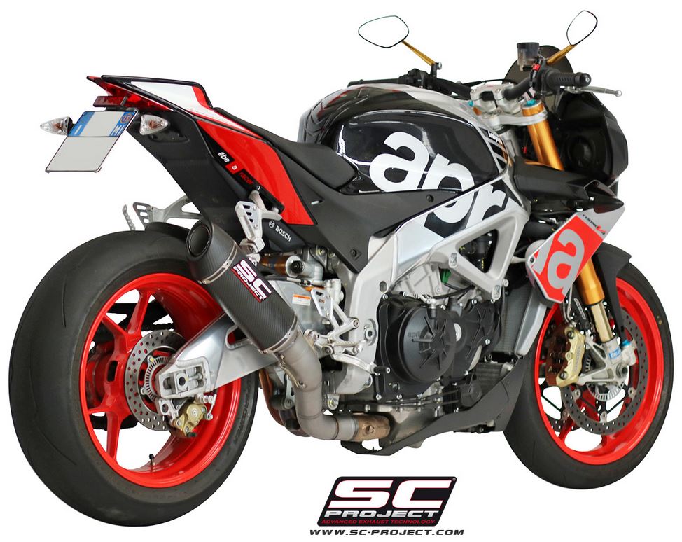 SC Project Oval Slip-on Exhaust for 2015-2016 Aprilia Tuono V4 Factory / RR