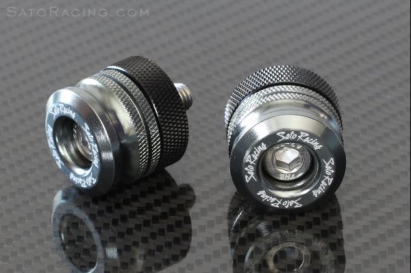 Sato Racing Short-Style Barends with Adapter Collars for Kawasaki & BMW | Size M8