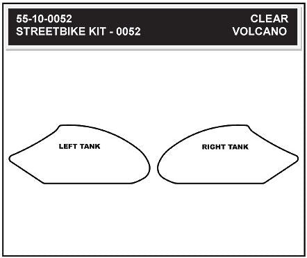 StompGrip Volcano Traction Tank Pad Kit for'06-'07 Suzuki GSX-R600