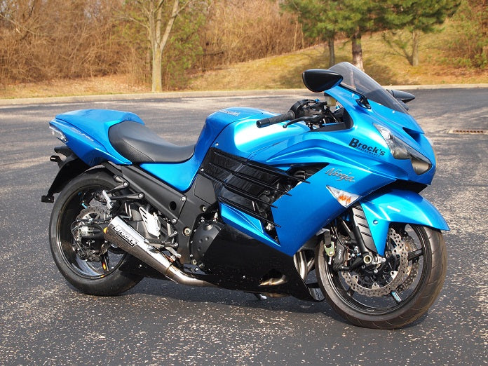 Brocks Performance Alien Head 2 Full Exhaust 14" Muffler 12-24 Kawasaki ZX-14R