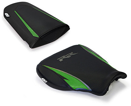 LuiMoto Tribal Blade Seat Cover 07-12 Honda CBR600RR - Cf Black/Green