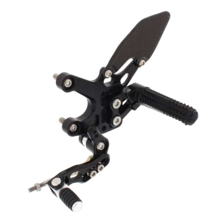 Attack Performance Fully Adjustable Rearset Kit '10-'16 Aprilia RSV4, '13-'16 Tuono V4 | Black