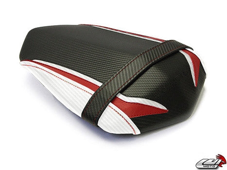 LuiMoto Raven Edition Seat Cover 2009-2014 Yamaha YZF R1 - CF Black/Red/Pearl