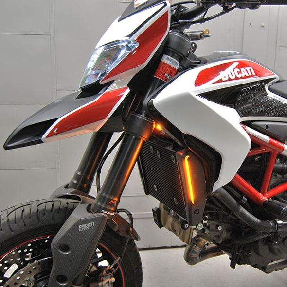 New Rage Cycles Front Turn Signals (Pair) for Ducati Hypermotard 821/939