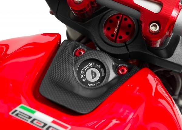 CNC Racing Carbon Keylock Cover (Matte) for 2014-2015 Monster 821/1200/S