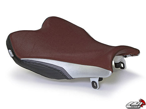 LuiMoto Team Suzuki Seat Cover 2009-2014 Suzuki GSXR 1000 - Burgundy/Silver