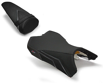 LuiMoto Team Kawasaki Seat Cover 2010-2013 Kawasaki Z1000 - CF Black/SP Black