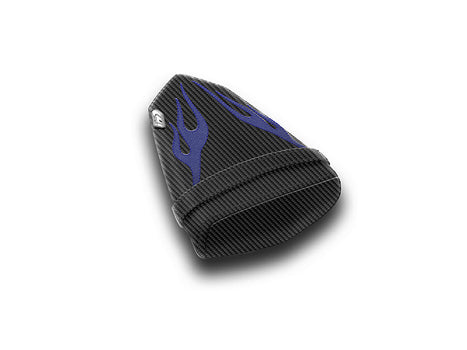 LuiMoto Flame Edition Seat Cover 06-07 Yamaha YZF-R6 - Cf Black/Deep Blue
