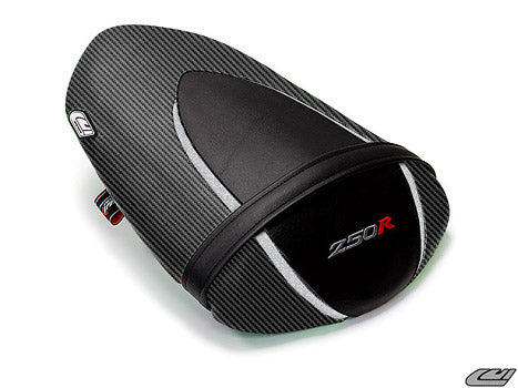 LuiMoto Team Kawasaki Seat Cover 2008-12 Kawasaki NInja 250R - Black/Silver