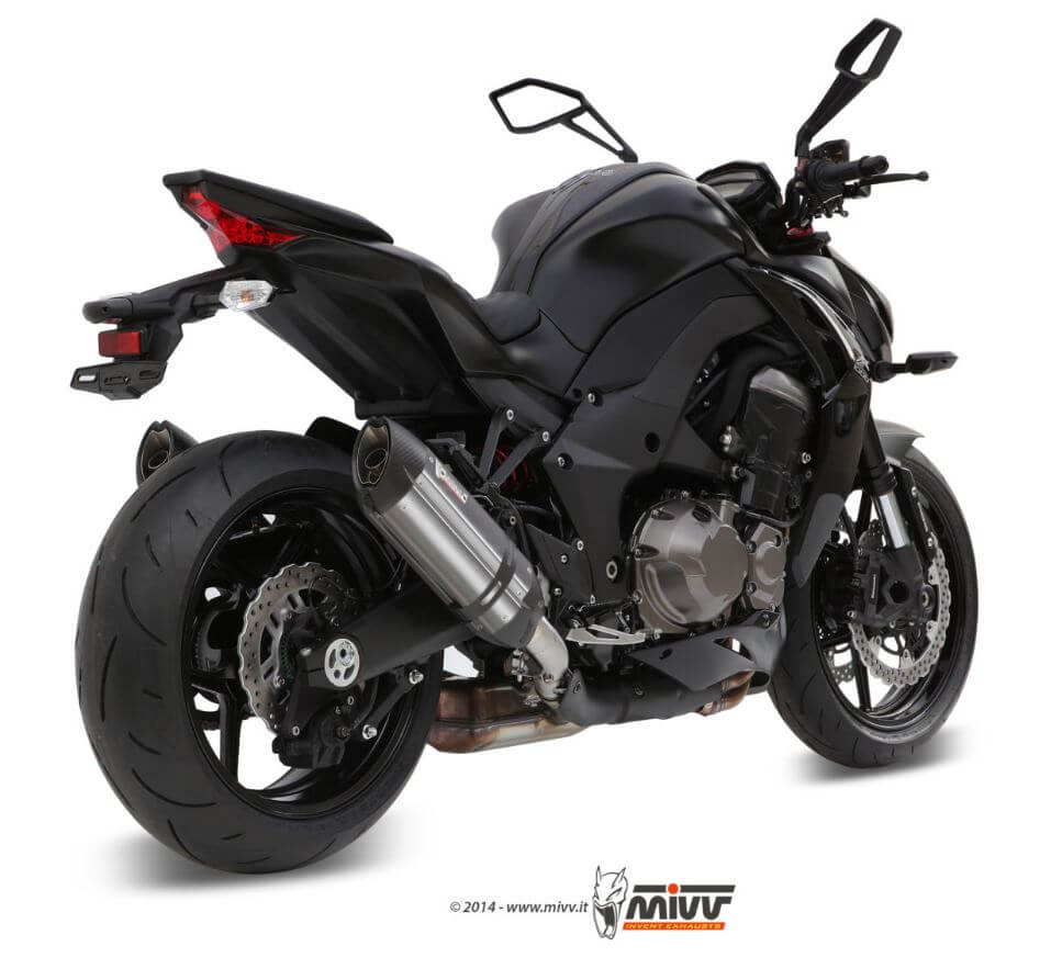 MIVV Suono Stainless Steel Slip-On Exhaust '14-'20 Kawasaki Z 1000/R