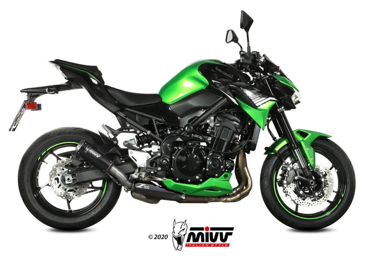 MIVV MK3 Black Stainless Steel Slip-On Exhaust '20-'23 Kawasaki Z 900