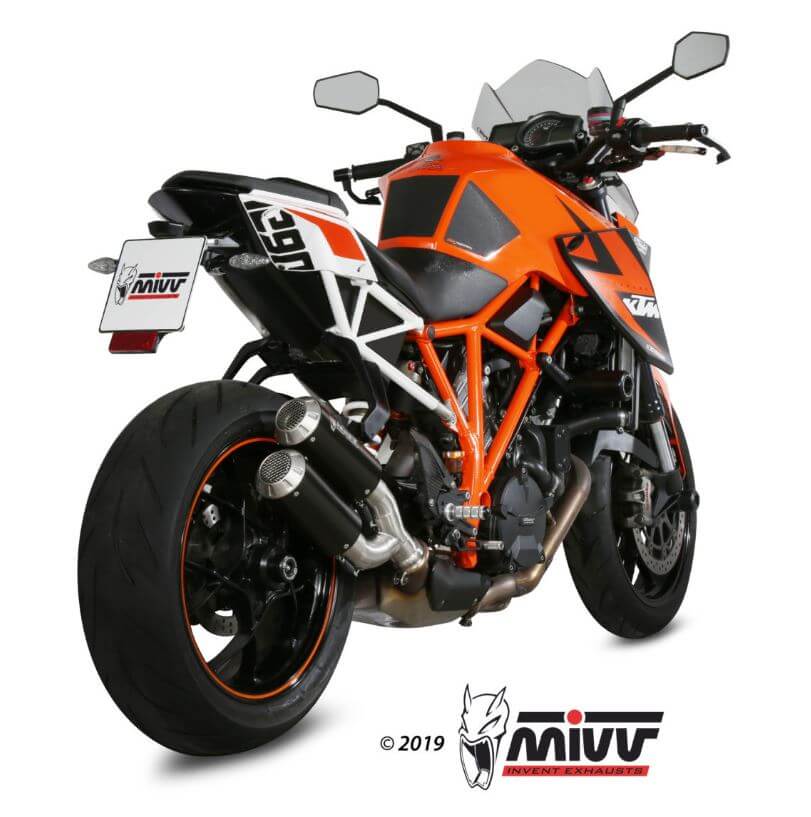 MIVV MK3 Black Stainless Steel Slip-On Exhaust '14-'19 KTM 1290 Superduke