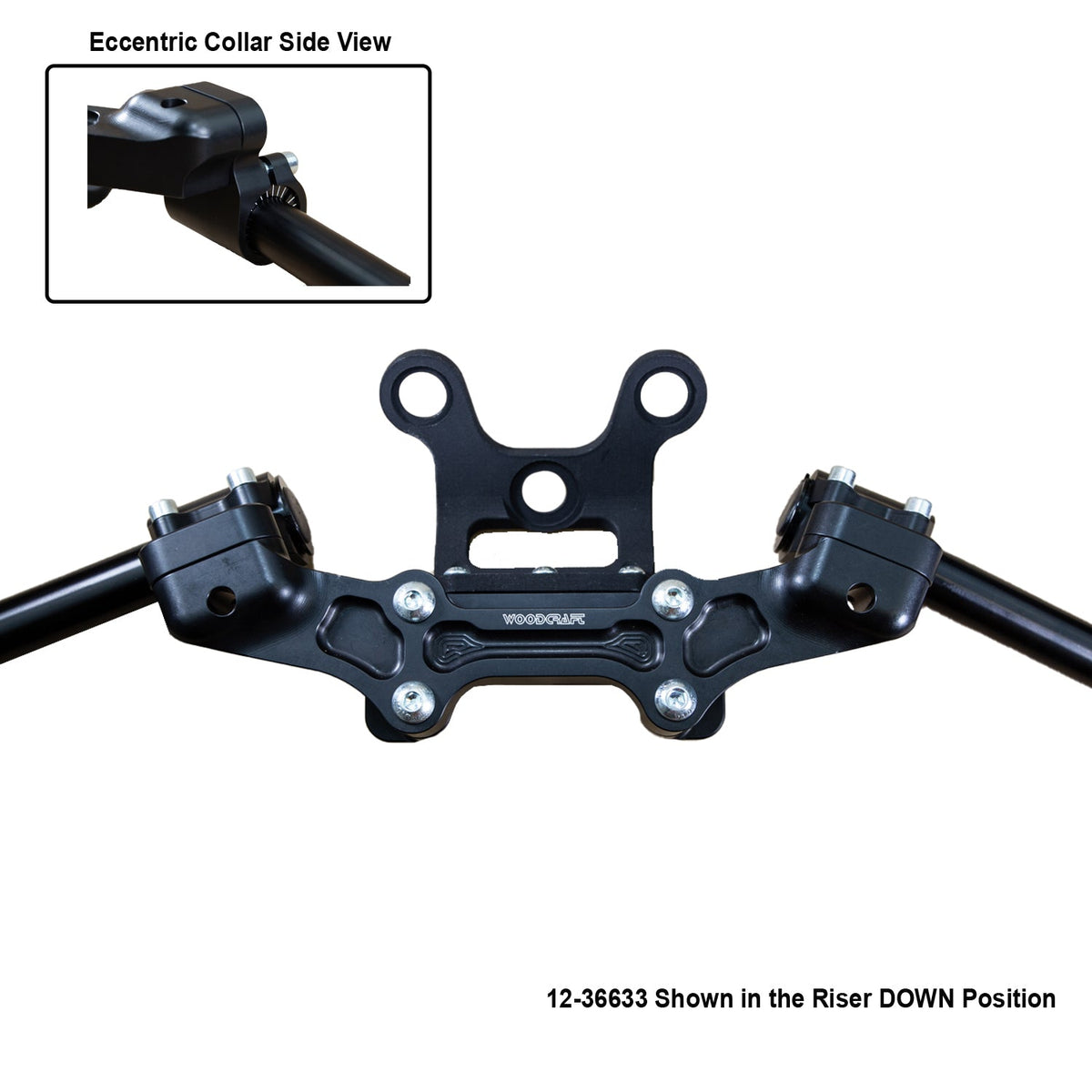 Woodcraft Clip-On Adapter Plate w/ Gauge Mount 18-21 Ducati Monster 797/821 | 35mm Front Adjustable Rise w/ BXL Bars