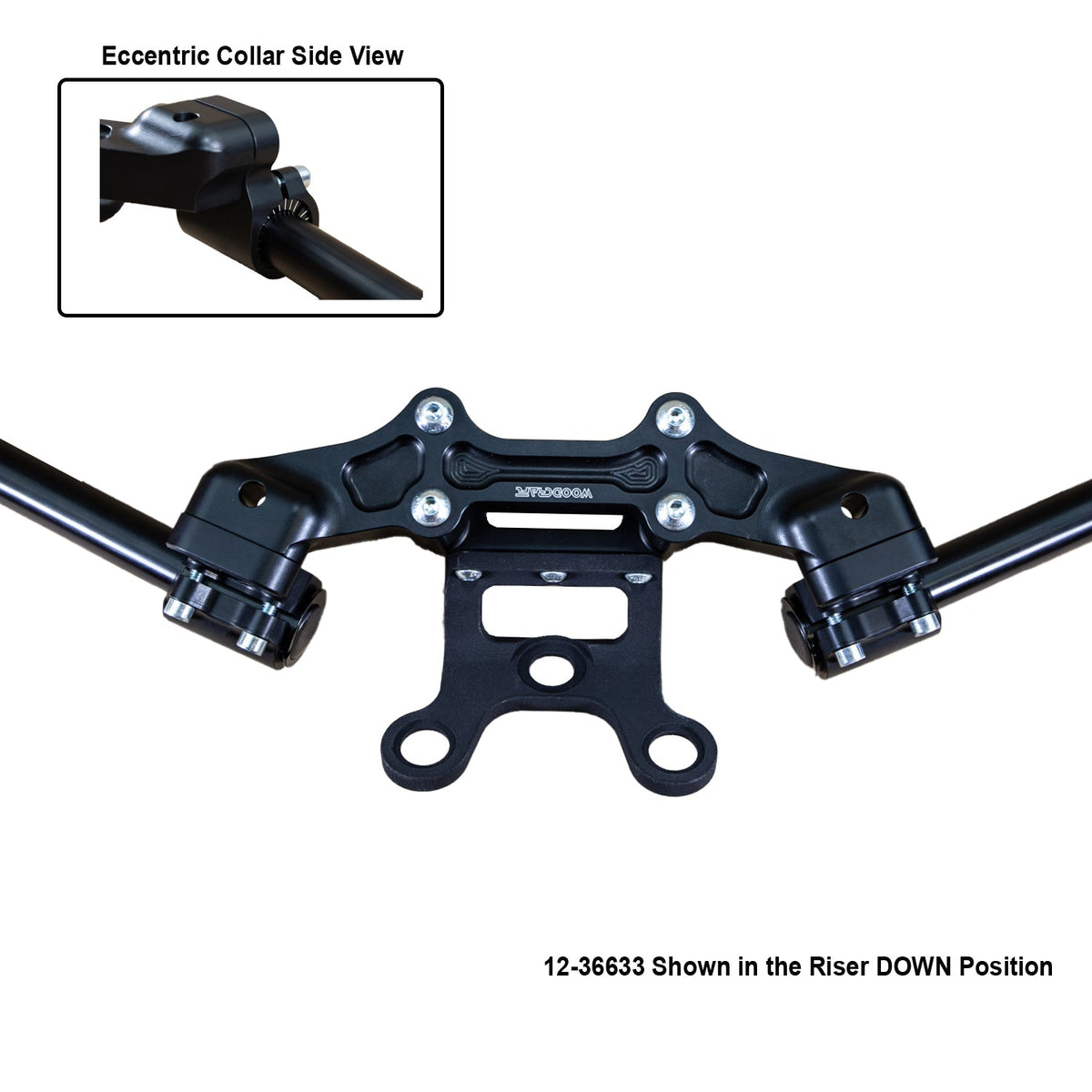 Woodcraft Clip-On Adapter Plate w/ Gauge Mount 18-21 Ducati Monster 797/821 | 35mm Front Adjustable Rise w/ BXL Bars