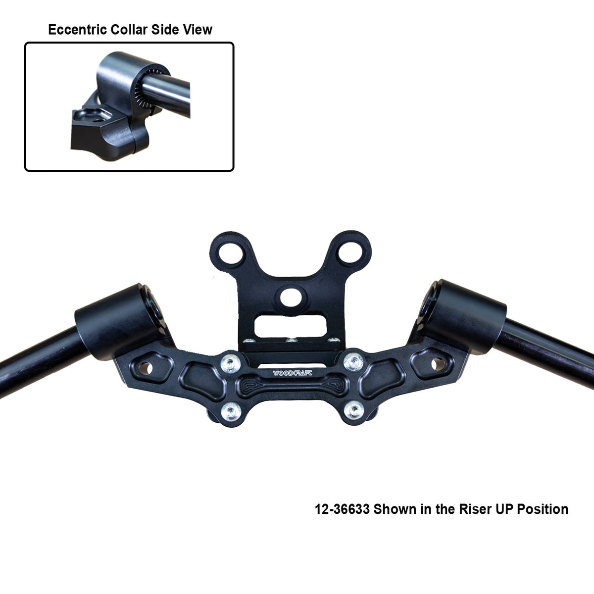 Woodcraft Clip-On Adapter Plate w/ Gauge Mount 18-21 Ducati Monster 797/821 | 35mm Front Adjustable Rise w/ BXL Bars