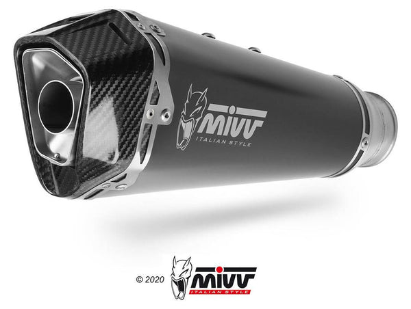 MIVV Delta Race Black Stainless Steel Slip-On Exhaust '18-'23 KTM 790/890 Duke