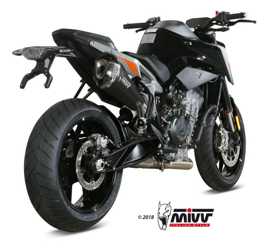 MIVV Delta Race Black Stainless Steel Slip-On Exhaust '18-'23 KTM 790/890 Duke