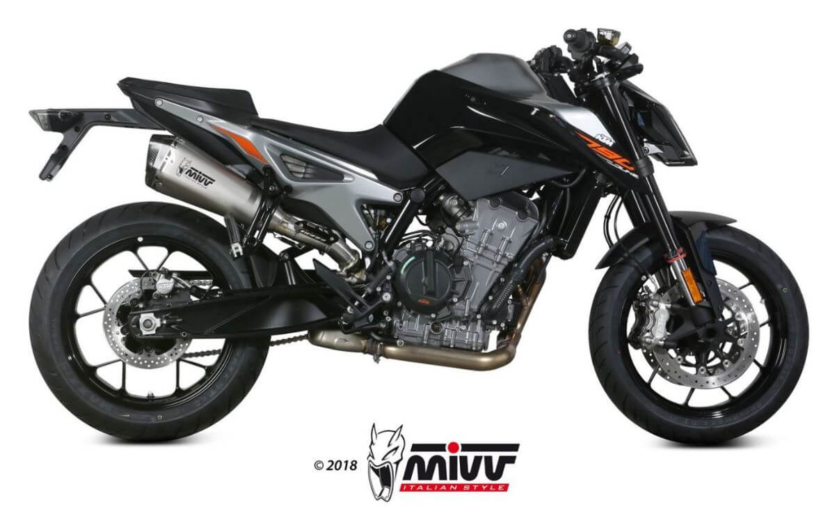MIVV Delta Race Stainless Steel Slip-On Exhaust '18-'23 KTM 790/890 Duke