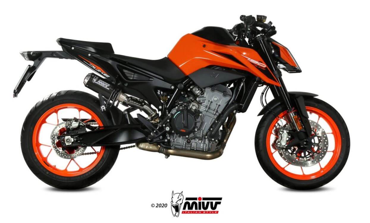 MIVV MK3 Black Stainless Steel Slip-On Exhaust '18-'23 KTM 790/890 Duke