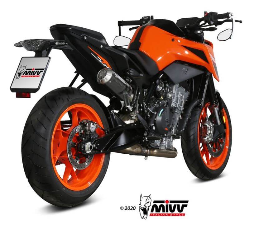 MIVV MK3 Black Stainless Steel Slip-On Exhaust '18-'23 KTM 790/890 Duke