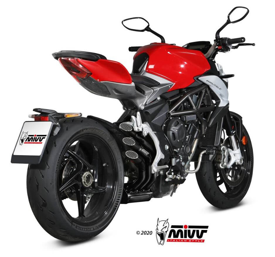 MIVV Speed Edge Black Stainless Steel Slip-On Exhaust '17-'23 MV Agusta Brutale 800 RR