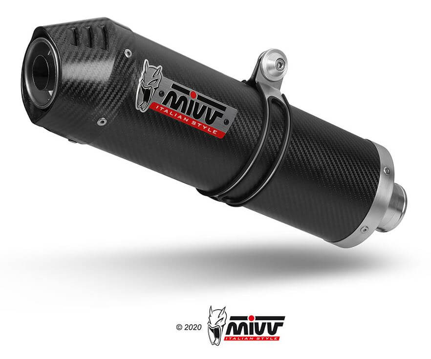 MIVV Oval Carbon Slip-On Exhaust '14-'20 Suzuki V-Strom 1000
