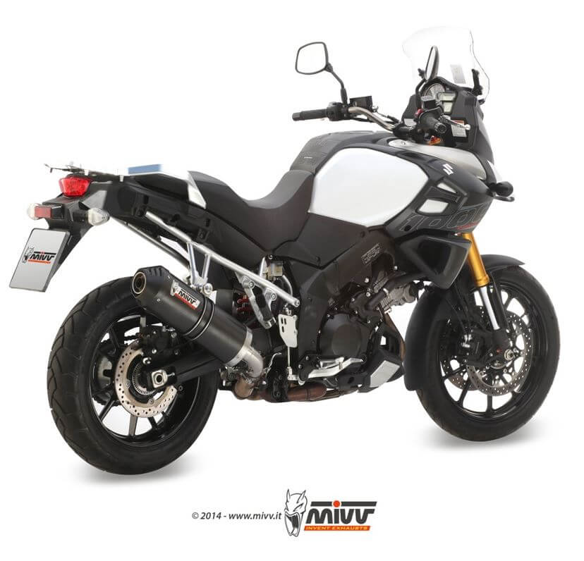 MIVV Oval Carbon Slip-On Exhaust '14-'20 Suzuki V-Strom 1000