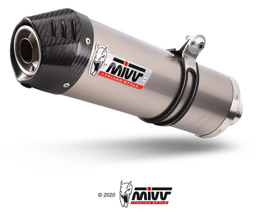 MIVV Oval Titanium Slip-On Exhaust '08-'17 Suzuki Hayabusa