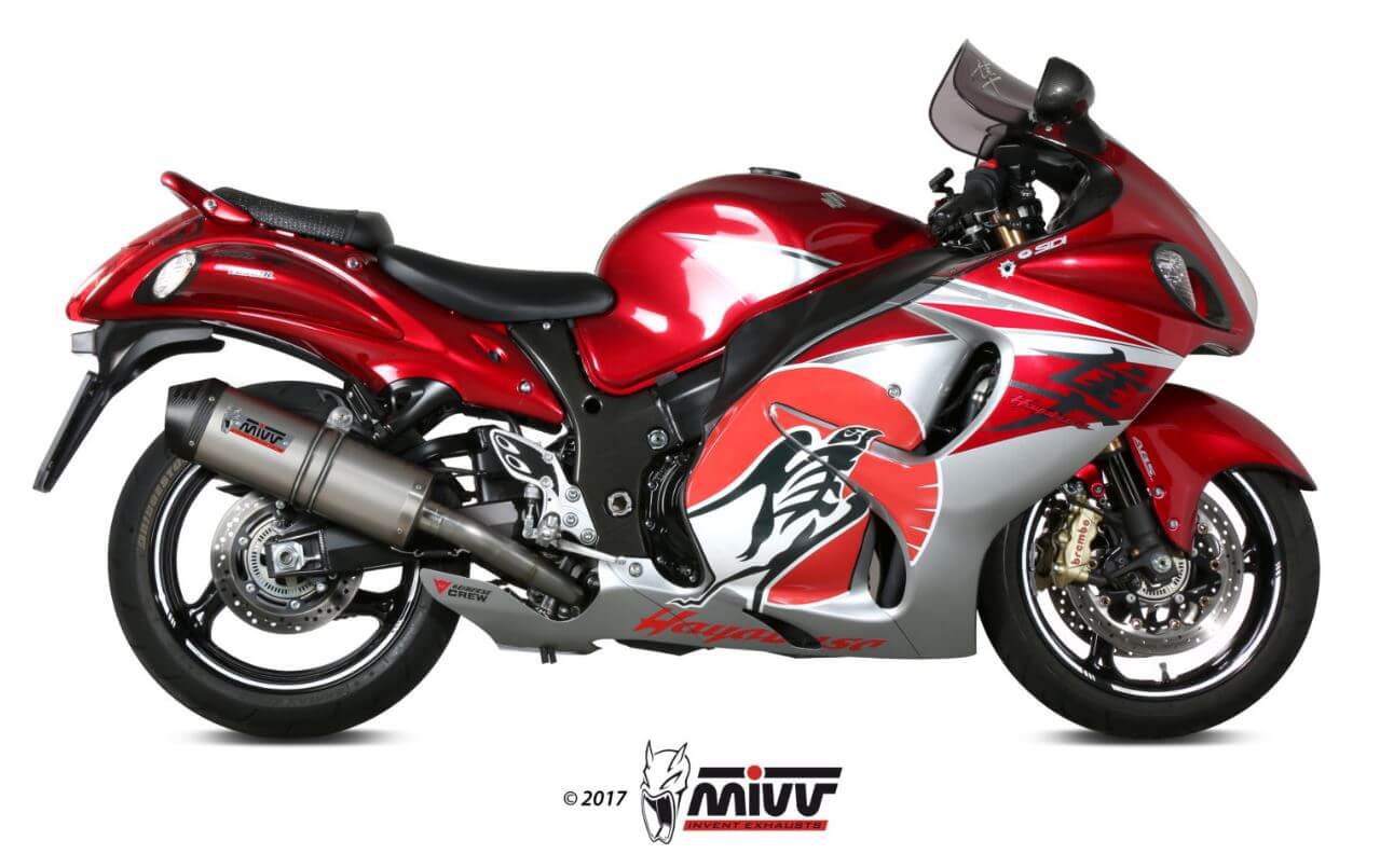 MIVV Oval Titanium Slip-On Exhaust '08-'17 Suzuki Hayabusa
