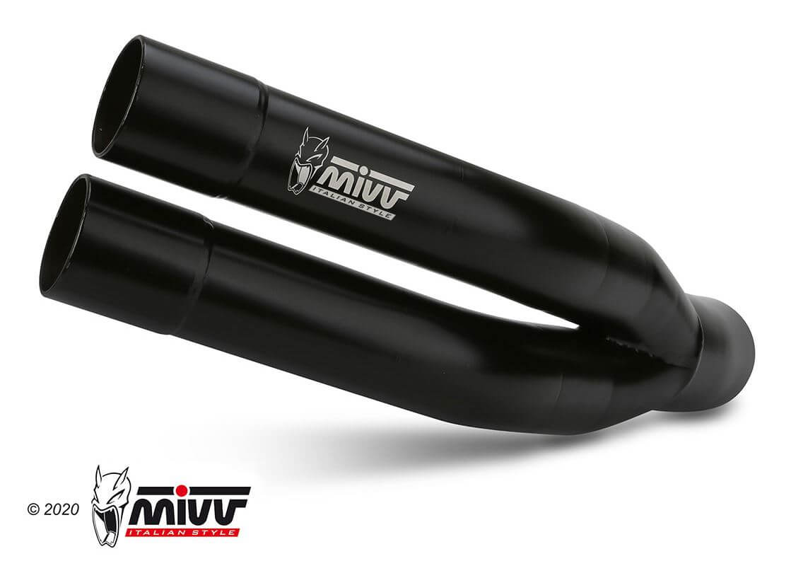 MIVV Double Gun Black Stainless Steel Slip-On Exhaust '11-'16 Suzuki GSX-R 600/750