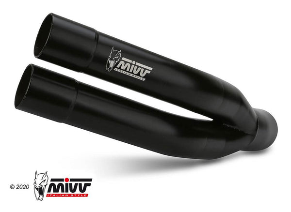 MIVV Double Gun Black Stainless Steel Slip-On Exhaust '08-'10 Suzuki GSX-R 600/750