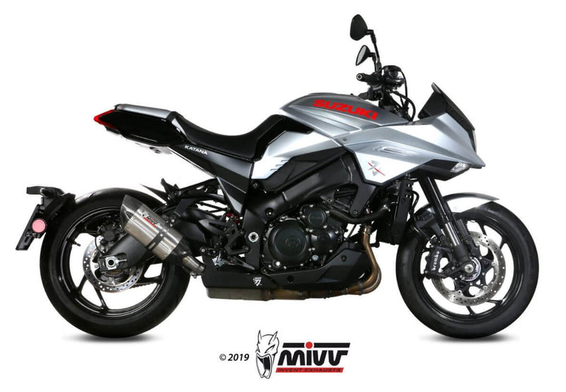 MIVV Suono Stainless Steel Slip-On Exhaust '19-'23 Suzuki Katana