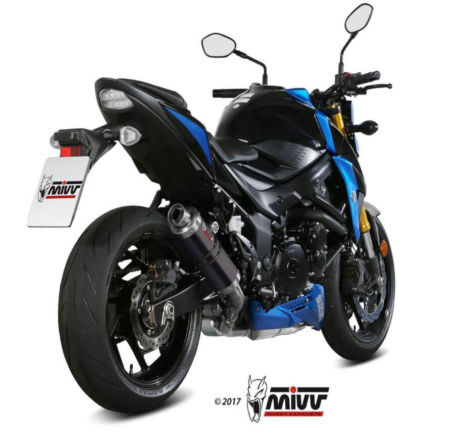 MIVV GP Black Stainless Steel Slip-On Exhaust '17-'20 Suzuki GSX-S 750